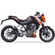 KTM DUKE 125 - 200 11-16 L3XB SLIP ON - DUAL HYPERLOW BLACK XL