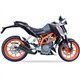 KTM DUKE 390 12-16 L3XB SLIP ON - DUAL HYPERLOW BLACK XL