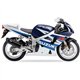 SUZUKI GSX 600 R 01-05 (BG) XOVE SLIP ON - HEXOVAL XTREM BLACK