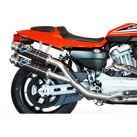 HARLEY DAVIDSON XR 1200 2008 - 2021 ESCAPE COMPLETO ROUND CARBONO TERMIGNONI