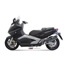 GILERA GP800 2008 2013 SUONO ALUMINIO NEGRO LINEA COMPLETA 2x1