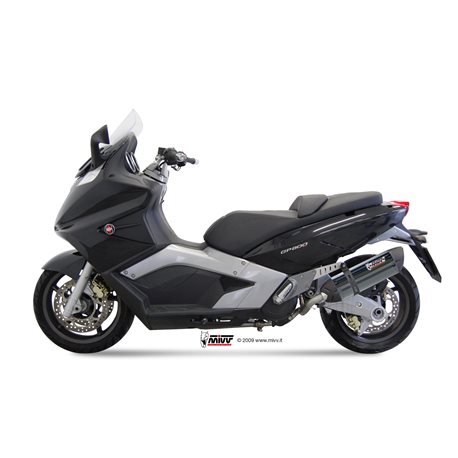 GILERA GP800 2008 2013 SUONO ALUMINIO NEGRO LINEA COMPLETA 2x1