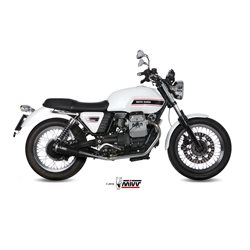 MOTO GUZZI V7 CLASSIC / SPECIAL 2008 2016 GHIBLI INOX NERO CERAMICO 2 SILENCIOSOS