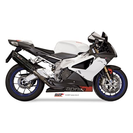 APRILIA RSV 1000 2004 2008 SUONO ALUMINIO NEGRO 2 SILENCIOSOS