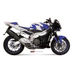 APRILIA TUONO Fighter 1000 2006 2010 SUONO ALUMINIO NEGRO 2 SILENCIOSOS