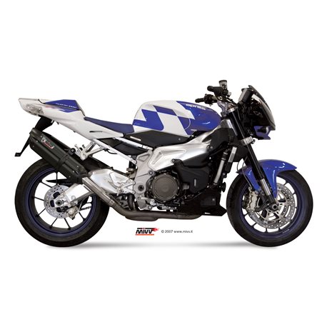 APRILIA TUONO Fighter 1000 2006 2010 SUONO ALUMINIO NEGRO 2 SILENCIOSOS