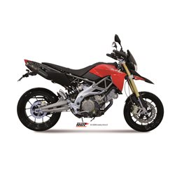 APRILIA DORSODURO 750 2008 2016 SUONO ALUMINIO NEGRO 2 SILENCIOSOS