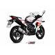 HONDA CBR 125 R 2011 2016 SUONO INOX COPA CARBONO LINEA COMPLETA 1x1